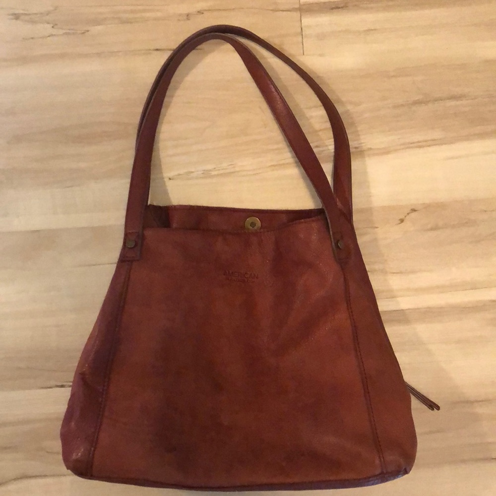 American Leather Co. Shoulder Hobo Bag OS brown Retro BoHo